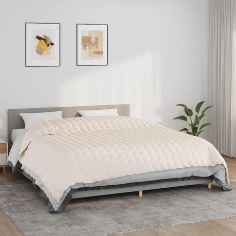 Vidaxx vægtet tæppe 235x290 cm 11 kg stof Lyscreme