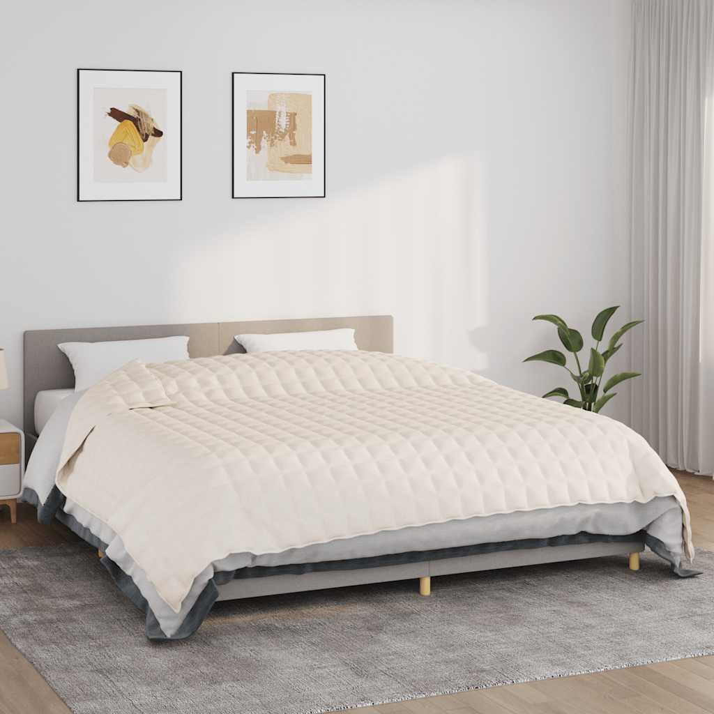 Vidaxx vægtet tæppe 235x290 cm 15 kg stof Lyscreme