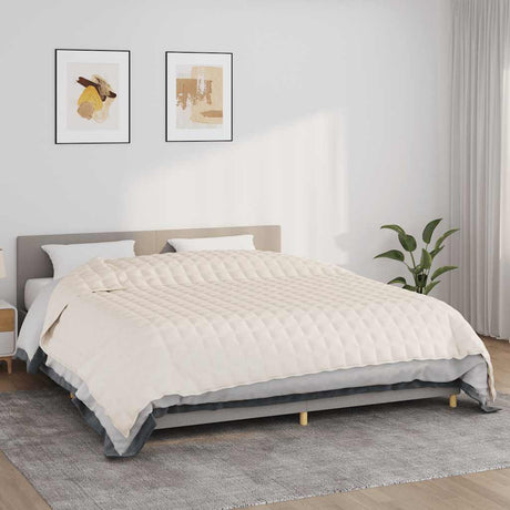 Vidaxx vægtet tæppe 235x290 cm 15 kg stof Lyscreme