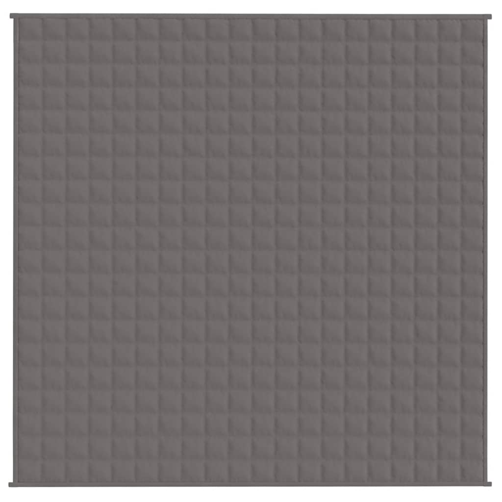 Vidaxx vægtet tæppe 200x200 cm 9 kg stof grå