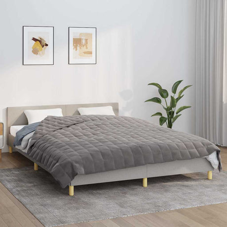 Vidaxx vægtet tæppe 200x225 cm 9 kg stof grå