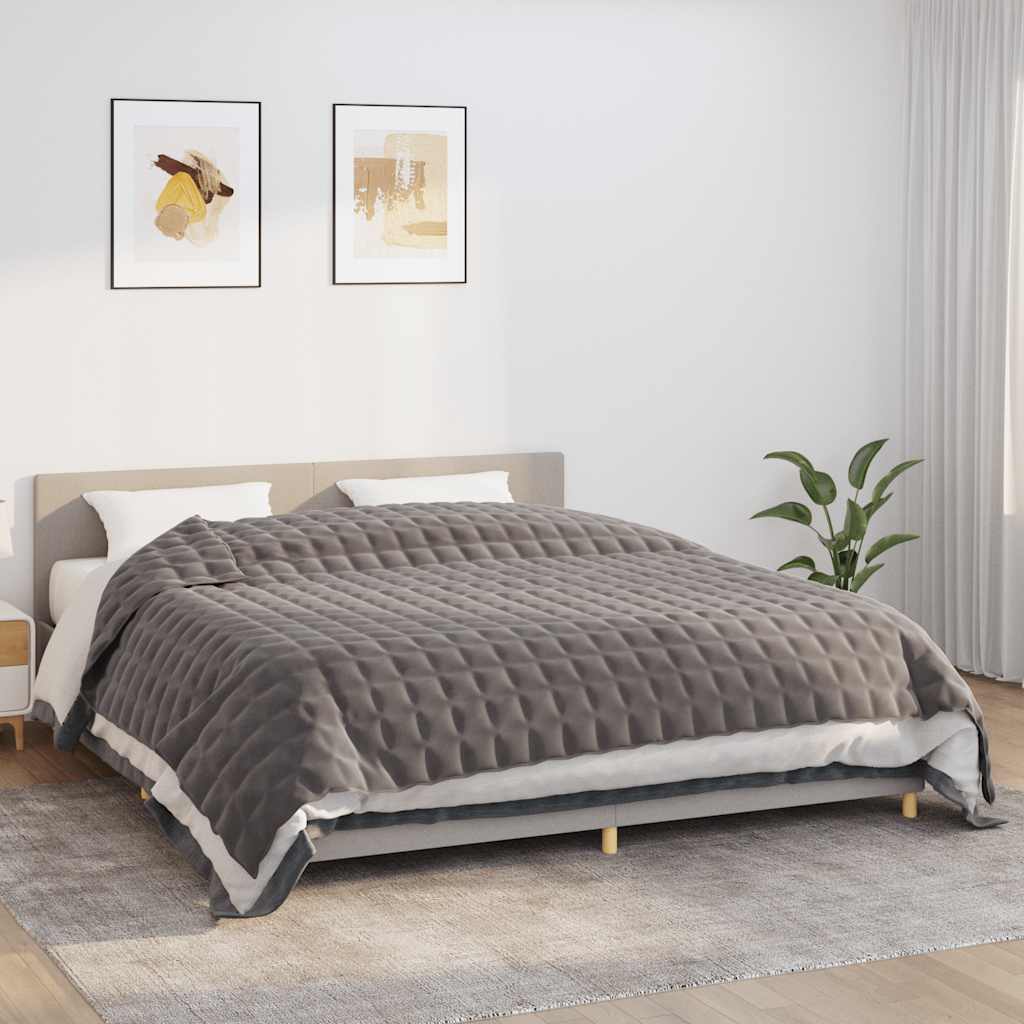 Vidaxx vægtet tæppe 235x290 cm 15 kg stof grå