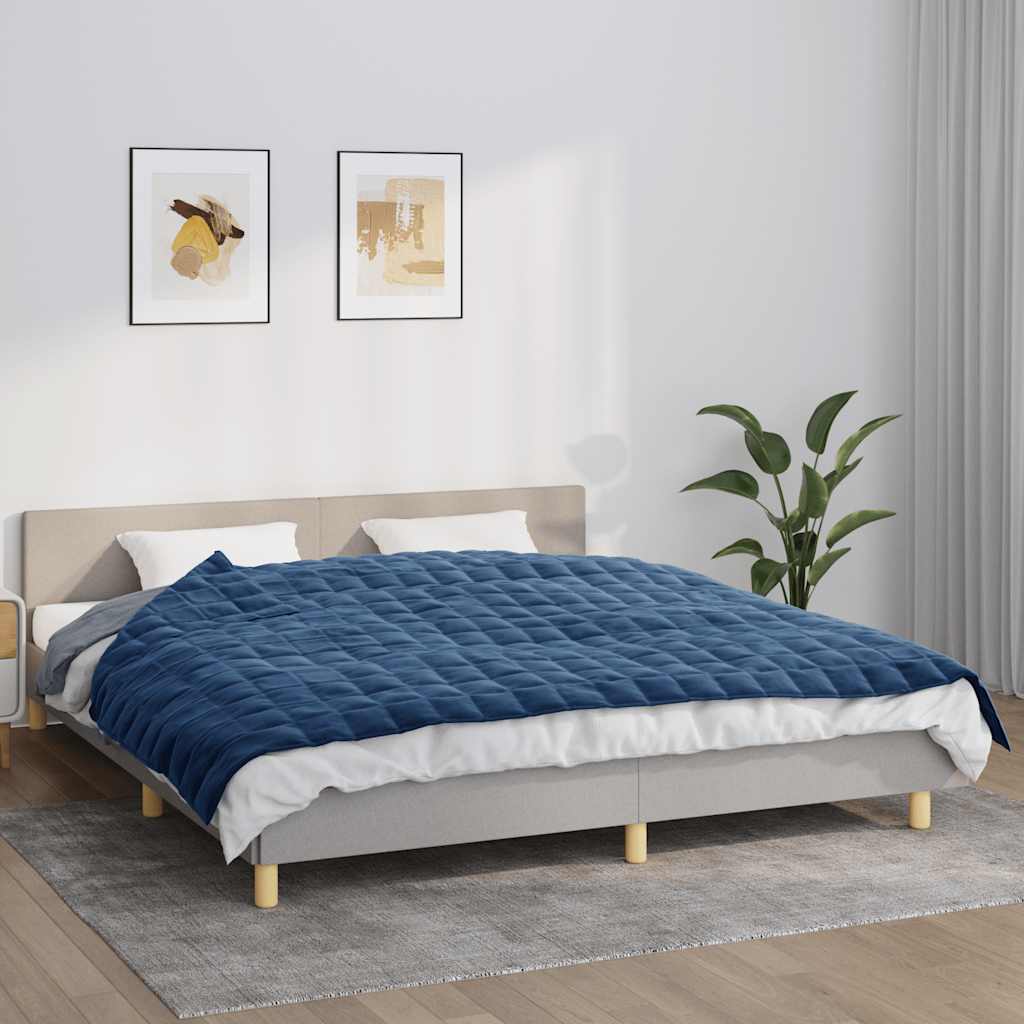 Vidaxx vægtet tæppe 155x220 cm 7 kg stof blåt