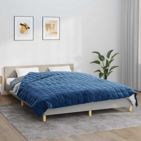 Vidaxx vægtet tæppe 200x200 cm 9 kg stof blåt
