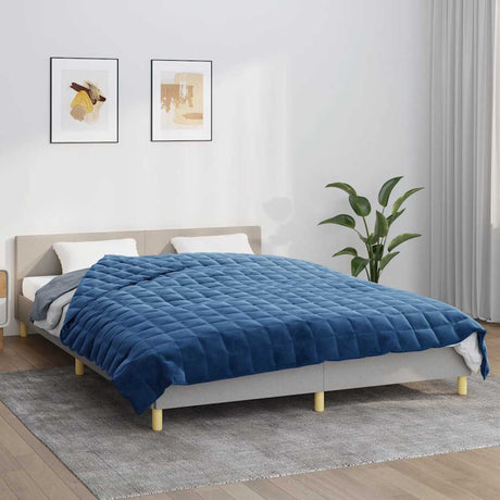 Vidaxx vægtet tæppe 200x225 cm 13 kg stof blåt
