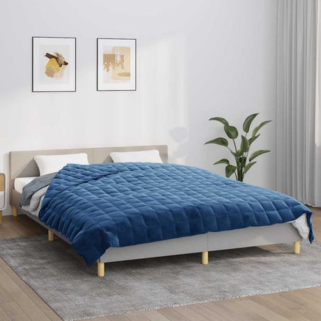 Vidaxx vægtet tæppe 220x235 cm 11 kg stof blåt