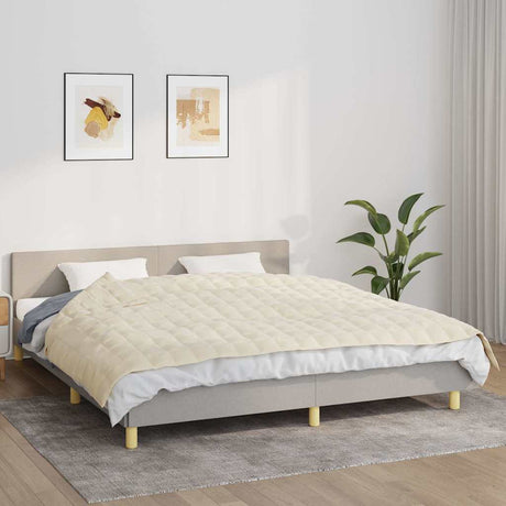 Vidaxx vægtet tæppe 155x220 cm 7 kg stof Lyscreme