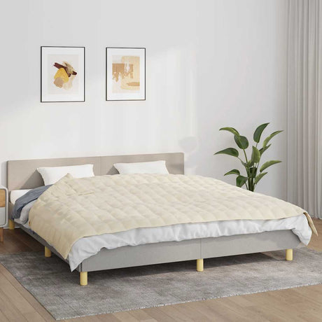 Vidaxx vægtet tæppe 155x220 cm 11 kg Stof Lyscreme