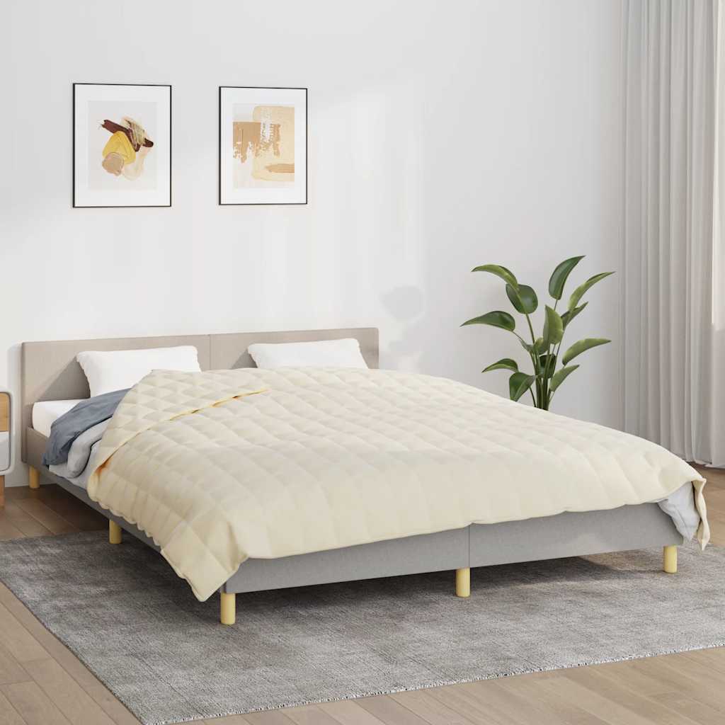 Vidaxx vægtet tæppe 200x225 cm 13 kg stof Lyscreme
