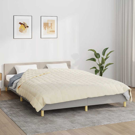 Vidaxx vægtet tæppe 200x225 cm 13 kg stof Lyscreme