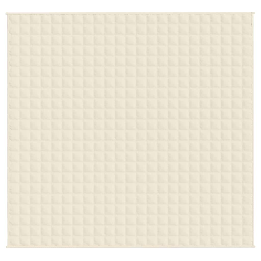 Vidaxx vægtet tæppe 220x235 cm 15 kg stof Lyscreme