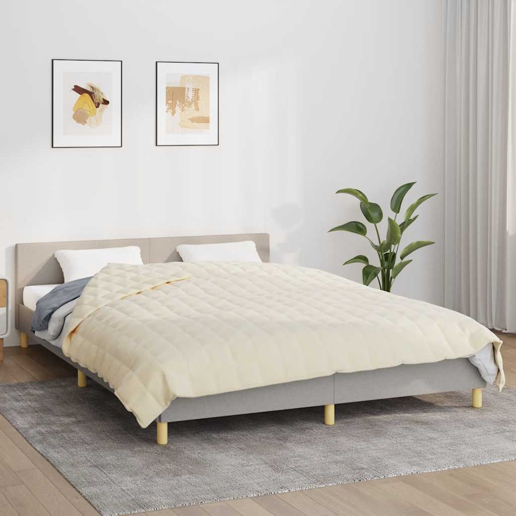 Vidaxx vægtet tæppe 220x235 cm 15 kg stof Lyscreme