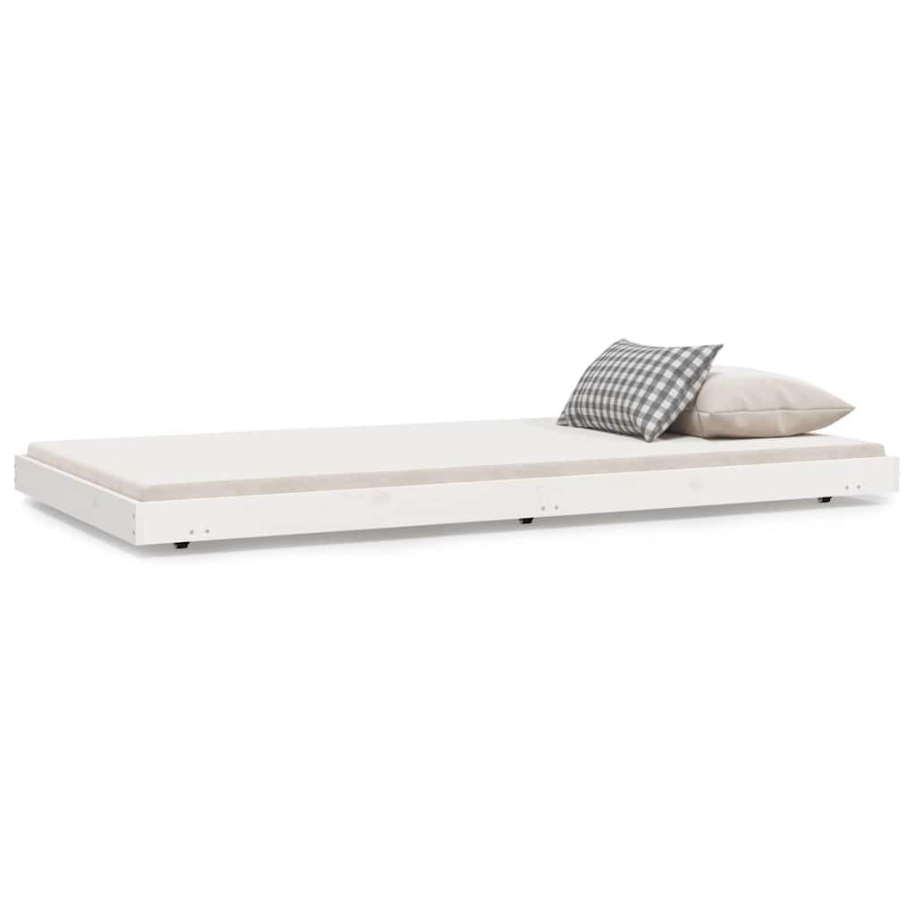 Vidaxl bedframe zonder matras massief grenenhout wit 90x200 cm