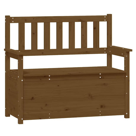 Vidaxl bankje 112,5x51,5x96,5 cm massief grenenhout honingbruin