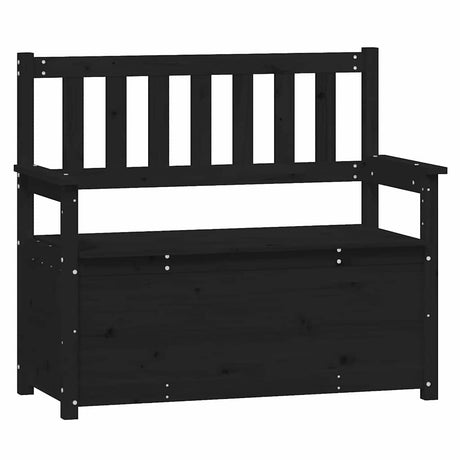 Vidaxl bankje 112,5x51,5x96,5 cm massief grenenhout zwart
