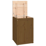 Vidaxx vaskeri kurv 44x44x66 cm Solid fyrretræ Honningbrun