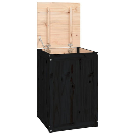 Vidaxx vaskeri kurv 44x44x66 cm Solid fyrretræ sort