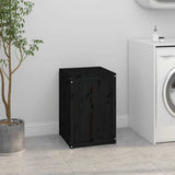 Vidaxx vaskeri kurv 44x44x66 cm Solid fyrretræ sort