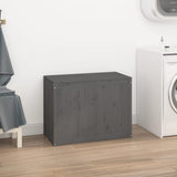 Vidaxx vaskeri Kurv 88.5x44x66 cm Solid fyrretræ grå