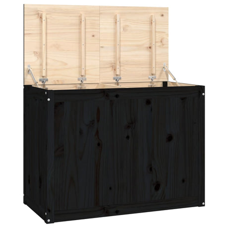 Vidaxx vaskeri Kurv 88.5x44x66 cm Solid fyrretræ sort
