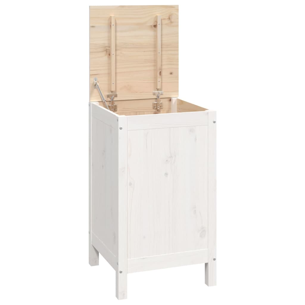 Vidaxl vaskeri kurv 44x44x76 cm fast fyrretræ hvid