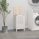 Vidaxl vaskeri kurv 44x44x76 cm fast fyrretræ hvid