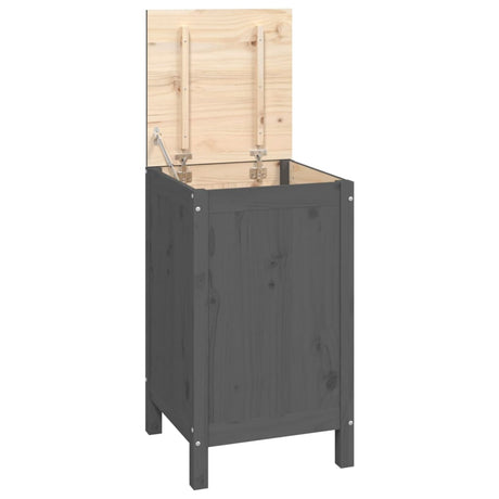 Vidaxx vaskeri kurv 44x44x76 cm solid fyrretræ grå