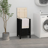 Vidaxx vaskeri kurv 44x44x76 cm Solid fyrretræ sort
