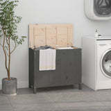 Vidaxx vaskeri kurv 88.5x44x76 cm Solid fyrretræ grå