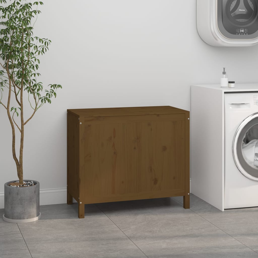 Vidaxx Vaskeri Kurv 88.5x44x76 cm Solid fyrretræ Honningbrun