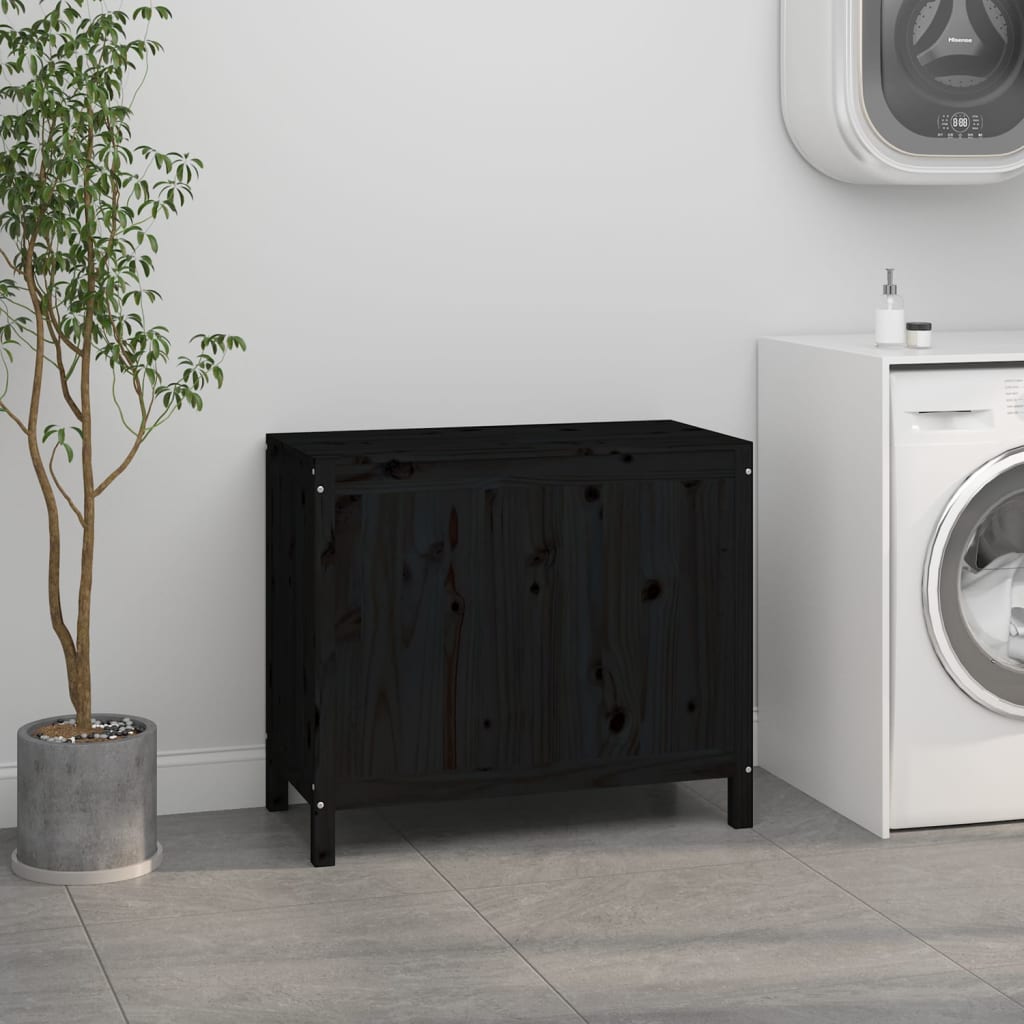 Vidaxx vaskeri 88.5x44x76 cm Solid fyrretræ sort