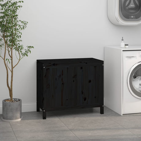 Vidaxx vaskeri 88.5x44x76 cm Solid fyrretræ sort
