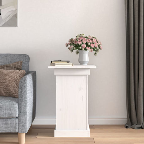 Vidaxx blomsterstativ 40x40x60 cm massiv fyrretræ hvid