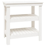 Vidaxx arbejdsbord 78,5x50x80 cm massiv fyrretræ hvid