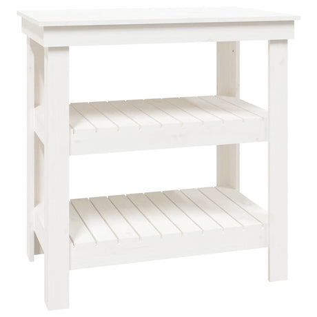 Vidaxx arbejdsbord 78,5x50x80 cm massiv fyrretræ hvid
