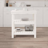 Vidaxx arbejdsbord 78,5x50x80 cm massiv fyrretræ hvid