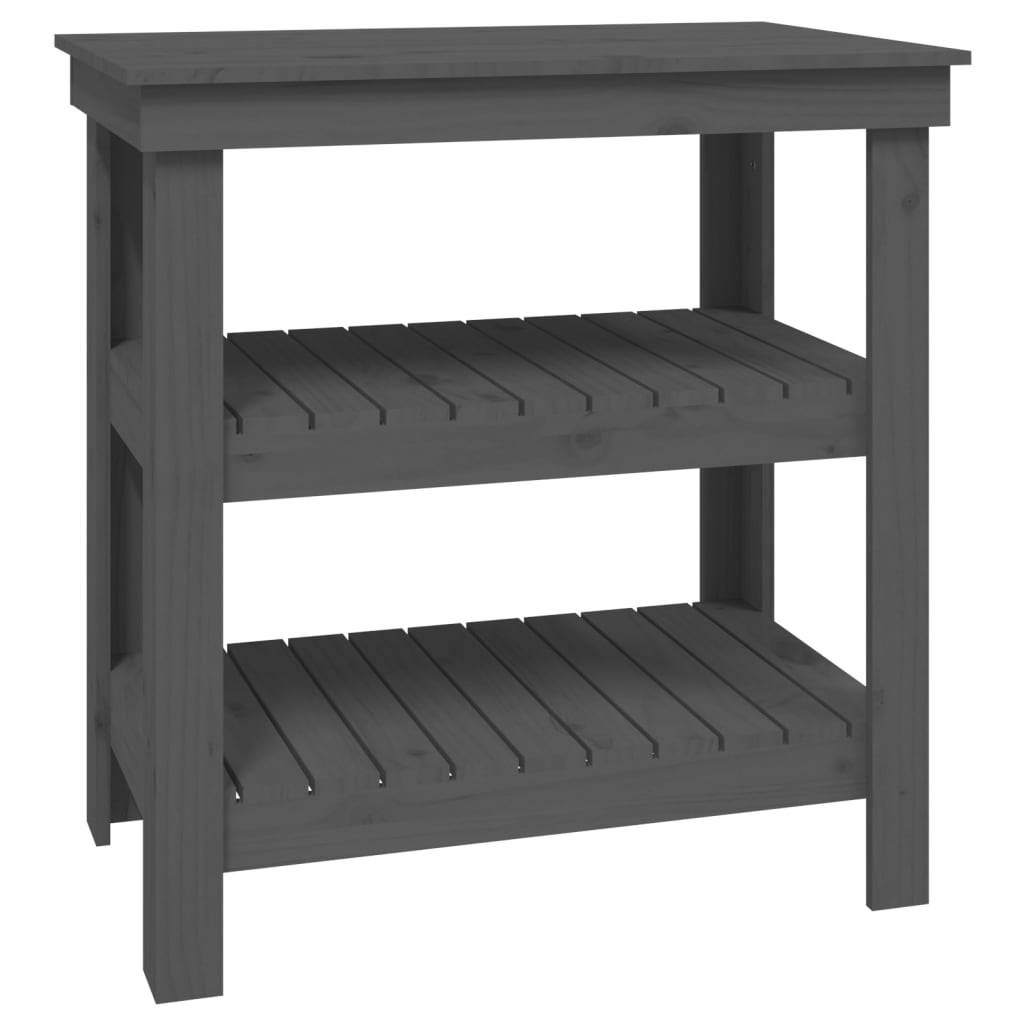 Vidaxx Workbench 78.5x50x80 cm Solid fyrretræ grå