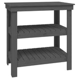 Vidaxx Workbench 78.5x50x80 cm Solid fyrretræ grå