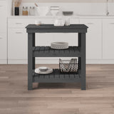 Vidaxx Workbench 78.5x50x80 cm Solid fyrretræ grå