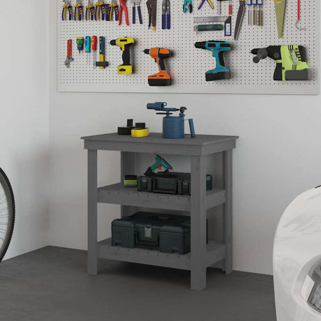 Vidaxx Workbench 78.5x50x80 cm Solid fyrretræ grå
