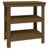 Vidaxx Workbench 78.5x50x80 cm Solid fyrretræ Honningbrun
