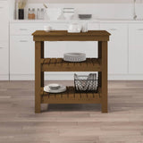 Vidaxx Workbench 78.5x50x80 cm Solid fyrretræ Honningbrun