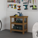 Vidaxx Workbench 78.5x50x80 cm Solid fyrretræ Honningbrun