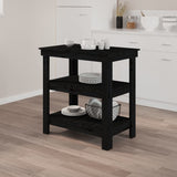 Vidaxx Workbench 78.5x50x80 cm Solid fyrretræ sort