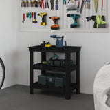 Vidaxx Workbench 78.5x50x80 cm Solid fyrretræ sort
