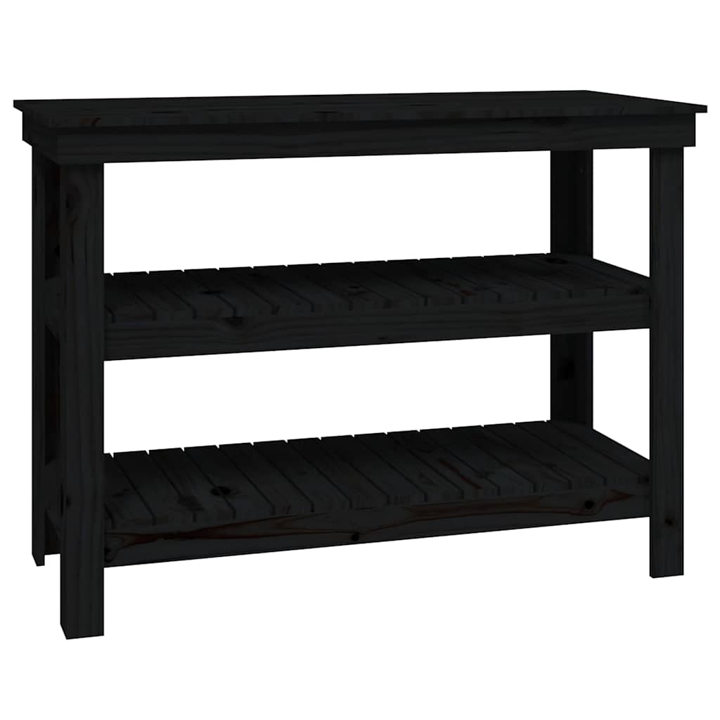 Vidaxx Workbench 110.5x50x80 cm Solid fyrretræ sort