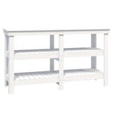 Vidaxx Workbench 142.5x50x80 cm Fast fyrretræ hvid