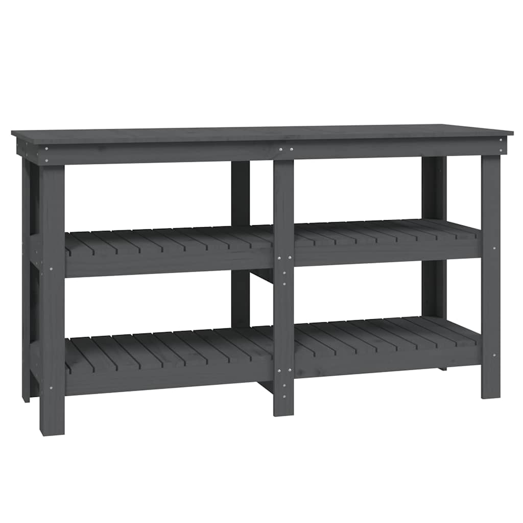 Vidaxx Workbench 142.5x50x80 cm Solid fyrretræ grå