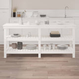 Vidaxx arbejdsbænk 181x50x80 cm fast fyrretræ hvid