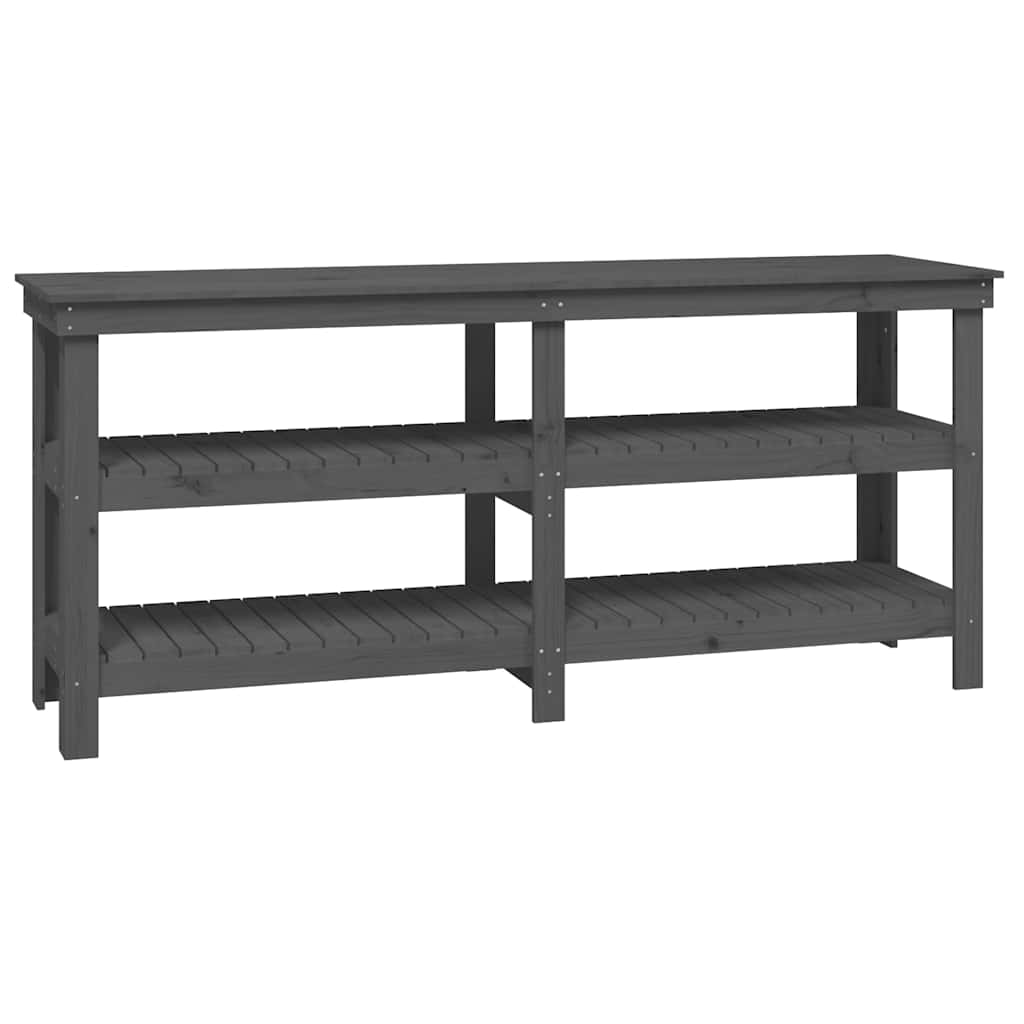 Vidaxx arbejdsbænk 181x50x80 cm solid fyrretræ grå